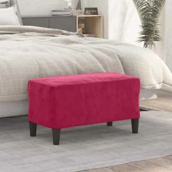 vidaXL Bänk vinröd 70x35x41 cm sammet