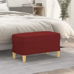 Hot vidaXL Bänk 70x35x41 cm tyg Vinröd