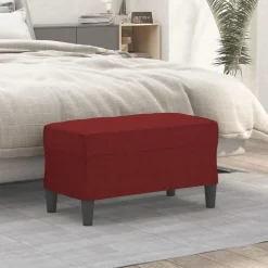 vidaXL Bänk vinröd 70x35x41 cm tyg