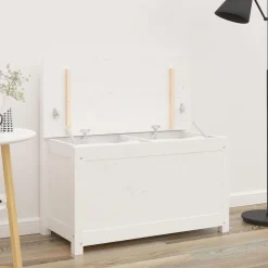 vidaXL Bänk 80x41x77 cm massiv furu Vit