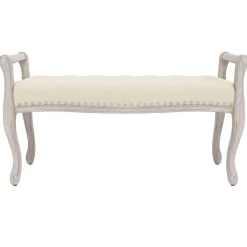 Best vidaXL Bänk 110x45x60 cm linne Beige