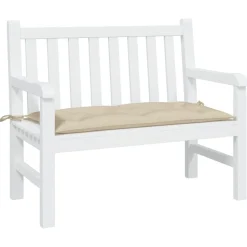 vidaXL Bänkdyna för trädgården beige 110x50x7 cm oxfordtyg