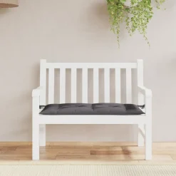 vidaXL Bänkdyna för trädgården antracit 110x50x7 cm oxfordtyg