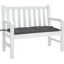 vidaXL Bänkdyna för trädgården antracit 110x50x7 cm oxfordtyg