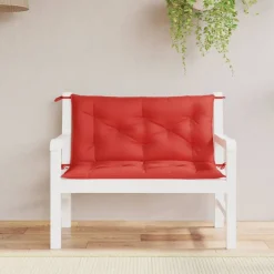 vidaXL Bänkdynor för trädgården 2st röd 100x50x7cm oxfordtyg
