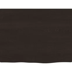 vidaXL Bänkskiva för badrum mörkbrun 40x30x2 cm behandlat massivt trä
