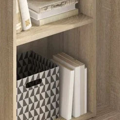 Sale vidaXL Bokhylla 2 hyllor sonoma-ek 40x30x76,5 cm konstruerat trä Sonoma ek