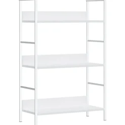 vidaXL Bokhylla 3 hyllor 60x27,6x90,5 cm konstruerat trä Vit
