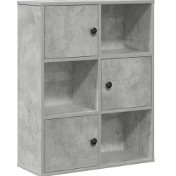 Best vidaXL Bokhylla 60x24x76,5 cm konstruerat trä Betonggrå