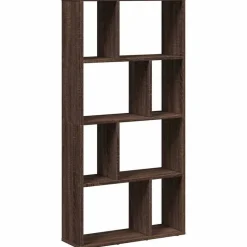 vidaXL Bokhylla brun ek 60x20x120,5 cm konstruerat trä