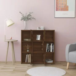Discount vidaXL Bokhylla 90x30x90 cm konstruerat trä brun ek