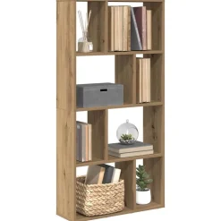 vidaXL Bokhylla ek 60x20x120,5 cm konstruerat trä