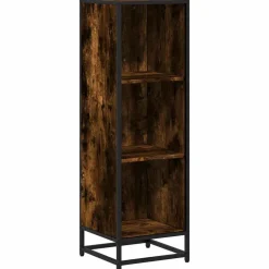 vidaXL Bokhylla rökfärgad ek 33,5x33x107,5 cm konstruerat trä