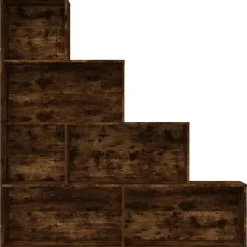 Discount vidaXL Bokhylla 155x24x160 cm Rökfärgad ek