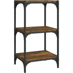 Discount vidaXL Bokhylla 40x33x70,5 cm konstruerat trä och stål Rökfärgad ek