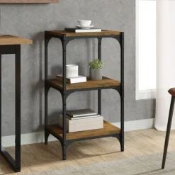 Discount vidaXL Bokhylla 40x33x70,5 cm konstruerat trä och stål Rökfärgad ek
