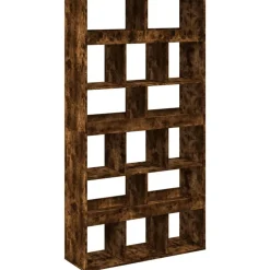 vidaXL Bokhylla rökfärgad ek 100x33x187,5 cm konstruerat trä