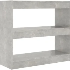 vidaXL Bokhylla Rumsavdelare betonggrå 80x30x72 cm