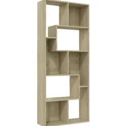 Sale vidaXL Bokhylla sonoma-ek 67x24x161 cm konstruerat trä Sonoma ek