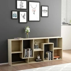 Sale vidaXL Bokhylla sonoma-ek 67x24x161 cm konstruerat trä Sonoma ek