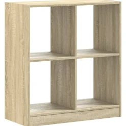 vidaXL Bokhylla sonoma-ek 68,5x32x75 cm konstruerat trä