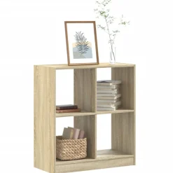 vidaXL Bokhylla sonoma-ek 68,5x32x75 cm konstruerat trä