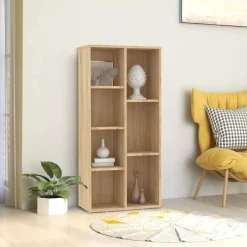 New vidaXL Bokhylla sonoma-ek 50x25x106 cm konstruerat trä Sonoma ek