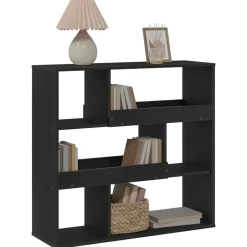 Outlet vidaXL Bokhylla 100 x 33 x 94,5 cm Konstruerat trä Svart ek