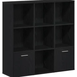 vidaXL Bokhylla svart ek 98x29x97,5 cm konstruerat trä
