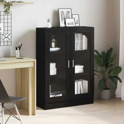 Discount vidaXL Bokhylla 82,5x30,5x115 cm konstruerat trä Svart ek