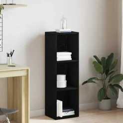 vidaXL Bokhylla svart ek 36x30x114 cm konstruerat trä
