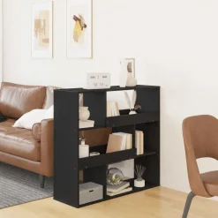 vidaXL Bokhylla Svart Ek 100 x 33 x 94,5 cm Konstruerat trä