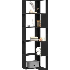 vidaXL Bokhylla Svart Ek 50 x 50 x 179 cm