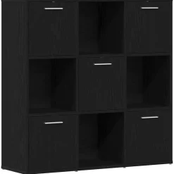 vidaXL Bokhylla svart ek 90x28x90 cm konstruerat trä