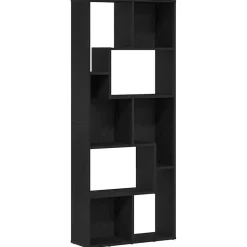 vidaXL Bokhylla svart ek 67x24x161 cm konstruerat trä
