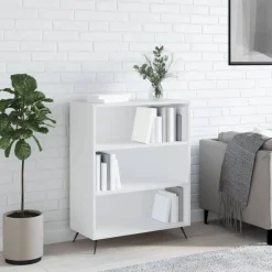 New vidaXL Bokhylla 69,5x32,5x90 cm konstruerat trä Vit