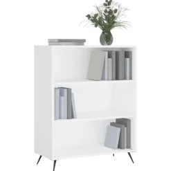 New vidaXL Bokhylla 69,5x32,5x90 cm konstruerat trä Vit