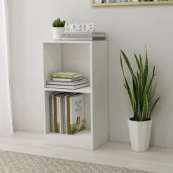 vidaXL Bokhylla vit 40x24x75 cm konstruerat trä