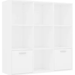 Clearance vidaXL Bokhylla 98x30x98 cm konstruerat trä Vit