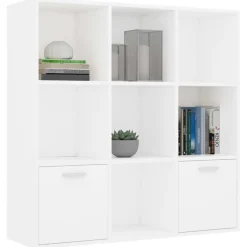Clearance vidaXL Bokhylla 98x30x98 cm konstruerat trä Vit