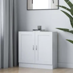 vidaXL Bokhylla vit 82,5x30,5x80 cm konstruerat trä