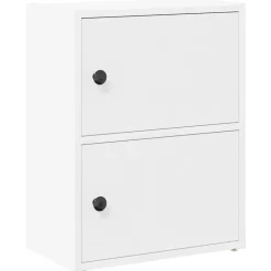 vidaXL Bokhylla vit 40x24x52 cm konstruerat trä