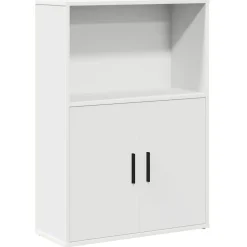 vidaXL Bokhylla vit 60x24x85 cm konstruerat trä