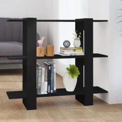 Sale vidaXL Bokhylla/Rumsavdelare 100x30x87 cm Svart
