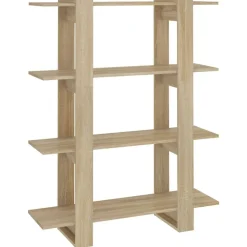 vidaXL Bokhylla/Rumsavdelare sonoma-ek 100x30x123,5 cm