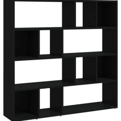 Outlet vidaXL Bokhylla/rumsavdelare 105x24x102 cm Svart