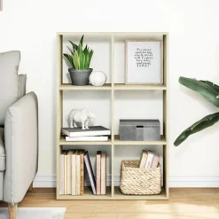 Best vidaXL Bokhylla/Rumsavdelare sonoma-ek 69,5x29x103,5cm konstruerat trä Sonoma ek