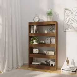New vidaXL Bokhylla/Rumsavdelare 80x30x135 cm konstruerat trä brun ek