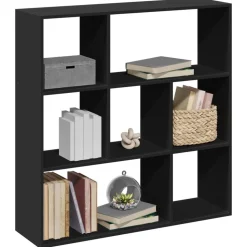 vidaXL Bokhylla/Rumsavdelare svart 102x29x103,5 cm konstruerat trä