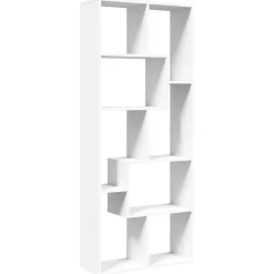 Hot vidaXL Bokhylla/Rumsavdelare 67x25x161,5 cm konstruerat trä Vit